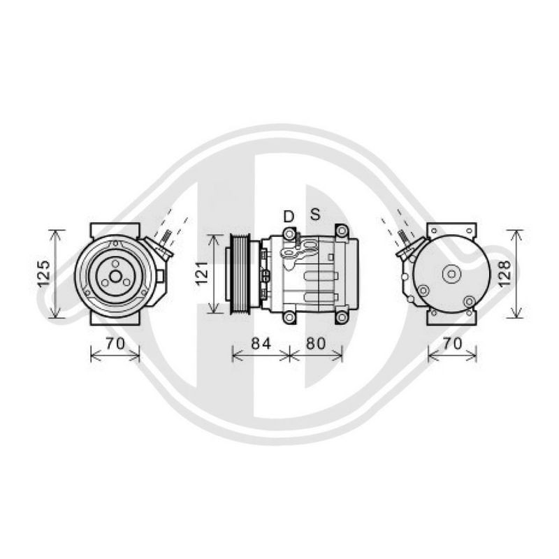 DIEDERICHS DCK1155 Compresor, aire acondicionado