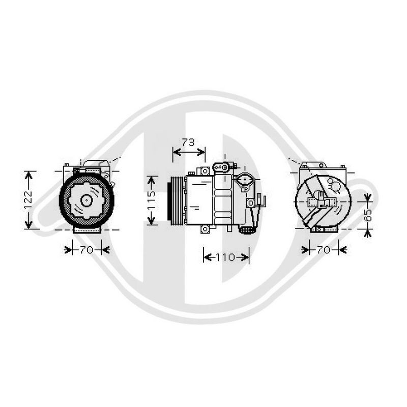 DIEDERICHS DCK1603 Compresor, aire acondicionado - 1
