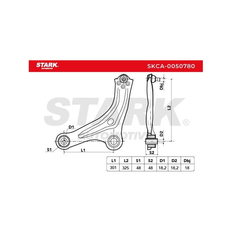 Stark SKCA-0050780 Barra oscilante, suspensión de ruedas