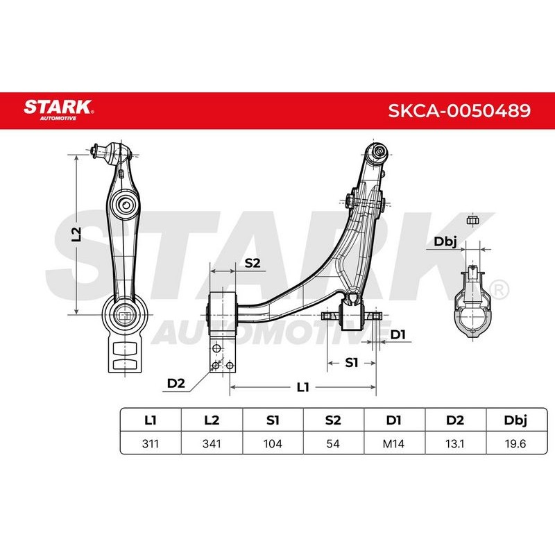 Stark SKCA-0050489 Barra oscilante, suspensión de ruedas