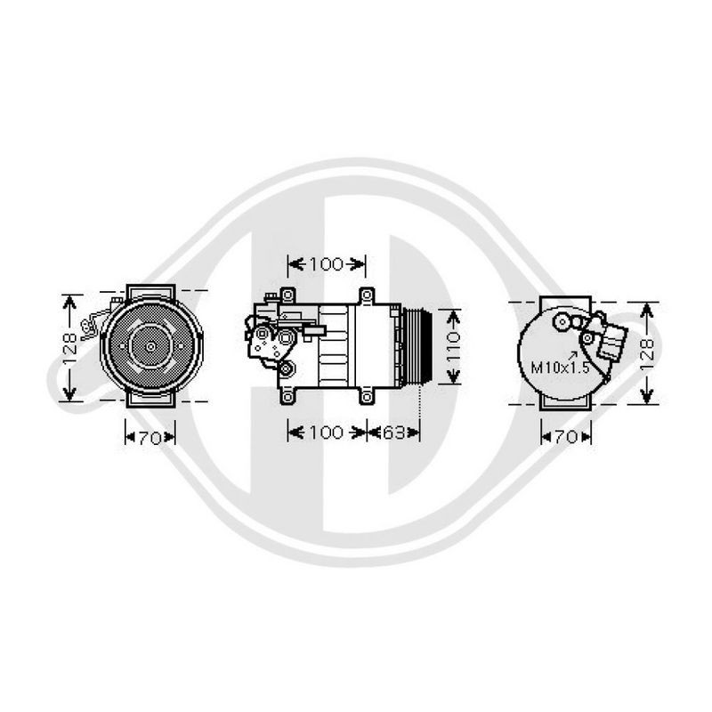 DIEDERICHS DCK1357 Compresor, aire acondicionado - 1