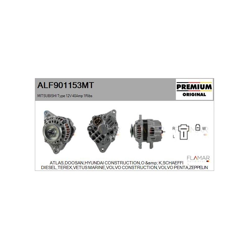 FLAMAR ALF901153MT Alternador - 1