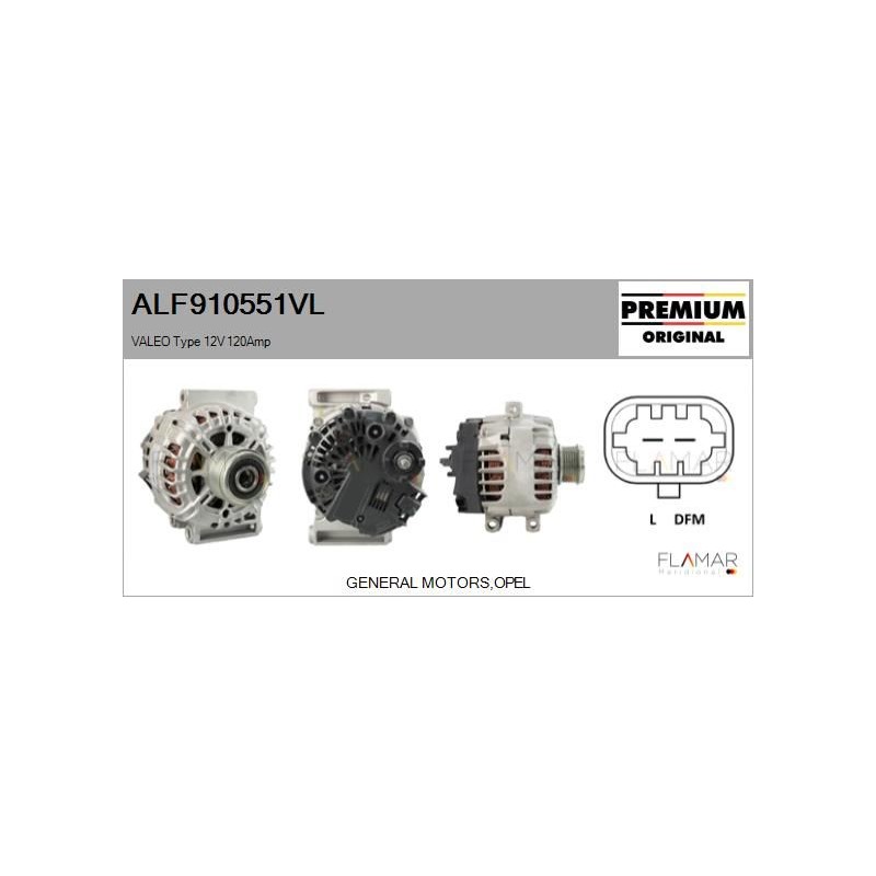 FLAMAR ALF910551VL Alternador - 1