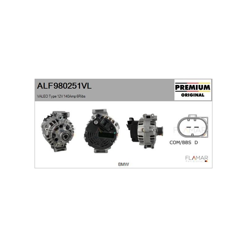 FLAMAR ALF980251VL Alternador - 1