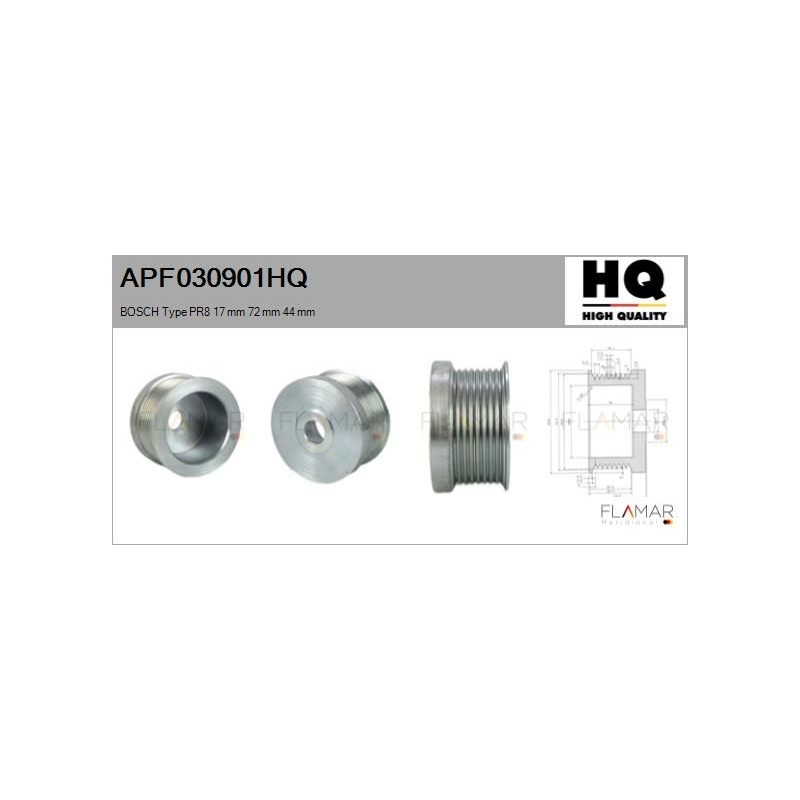 FLAMAR APF030901HQ Polea, alternador - 1