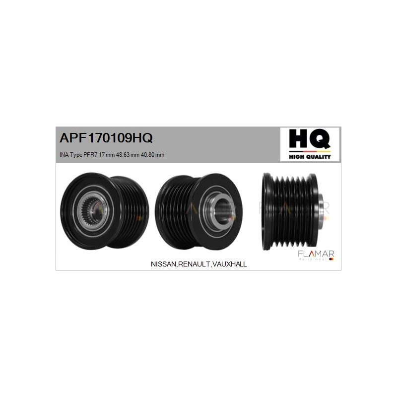 FLAMAR APF170109HQ Polea, alternador - 1
