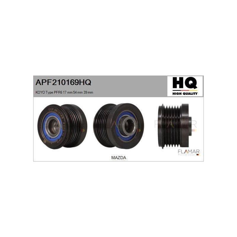 FLAMAR APF210169HQ Polea, alternador - 1