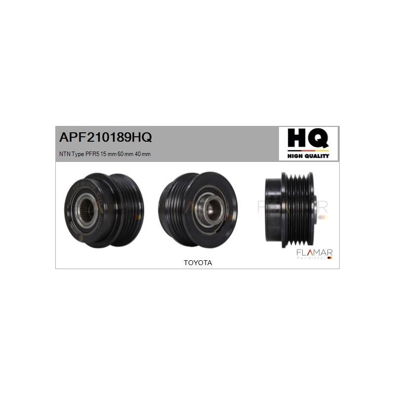 FLAMAR APF210189HQ Polea, alternador - 1