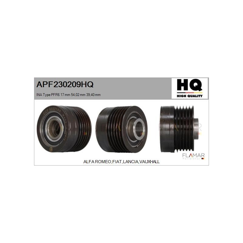 FLAMAR APF230209HQ Polea, alternador - 1