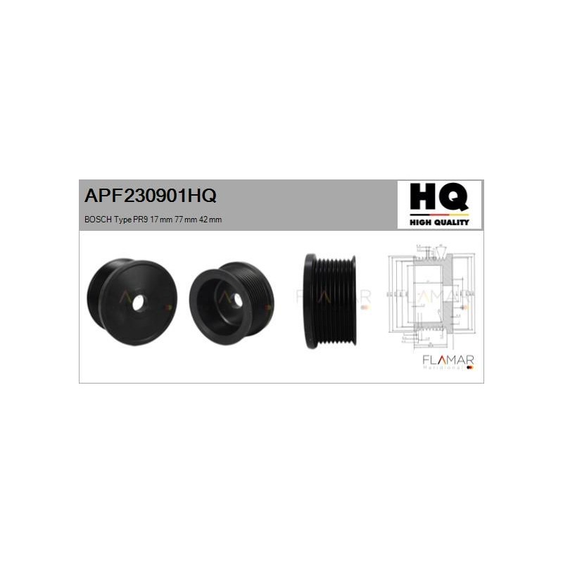 FLAMAR APF230901HQ Polea, alternador - 1