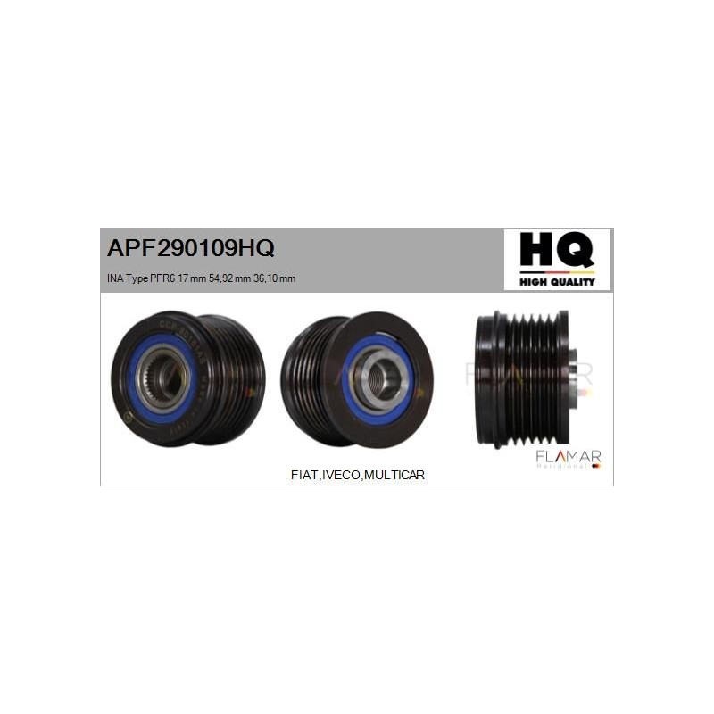 FLAMAR APF290109HQ Polea, alternador - 1
