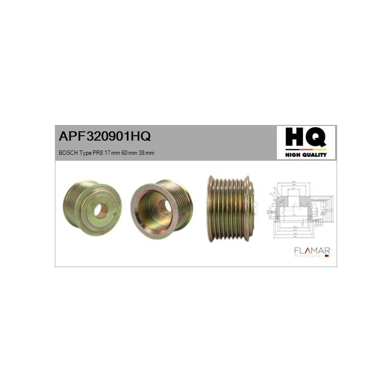FLAMAR APF320901HQ Polea, alternador - 1