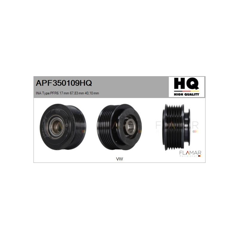 FLAMAR APF350109HQ Polea, alternador - 1