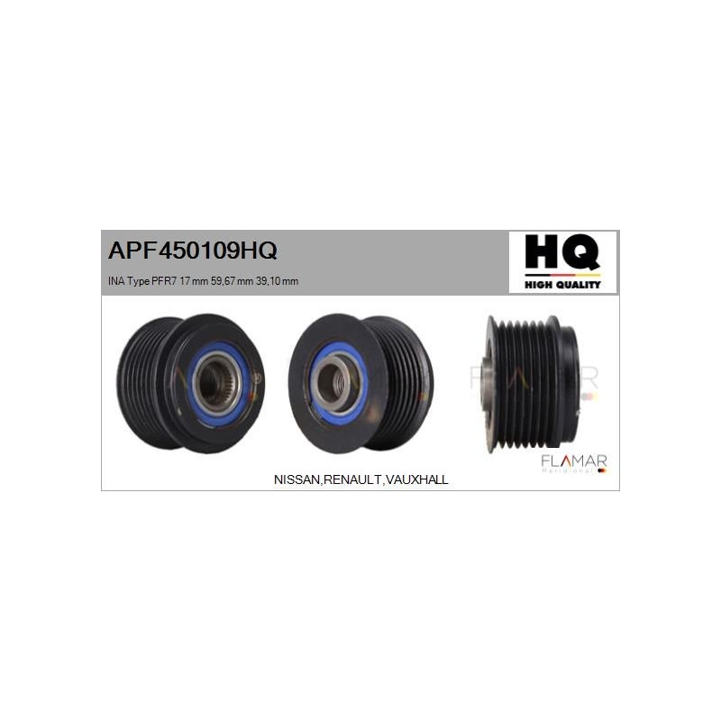 FLAMAR APF450109HQ Polea, alternador - 1