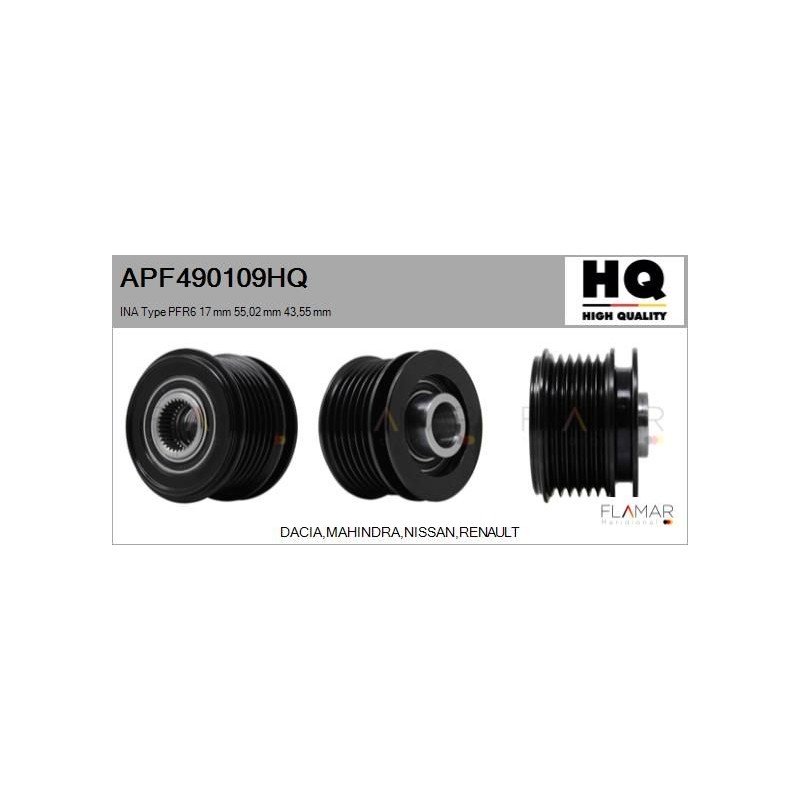 FLAMAR APF490109HQ Polea, alternador - 1