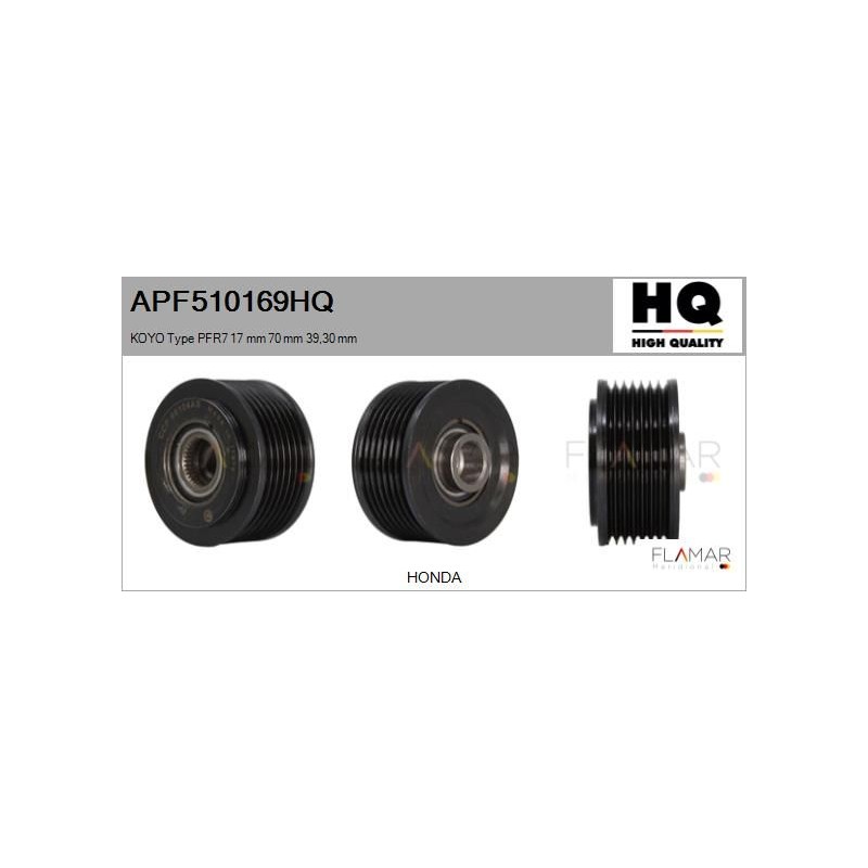 FLAMAR APF510169HQ Polea, alternador - 1