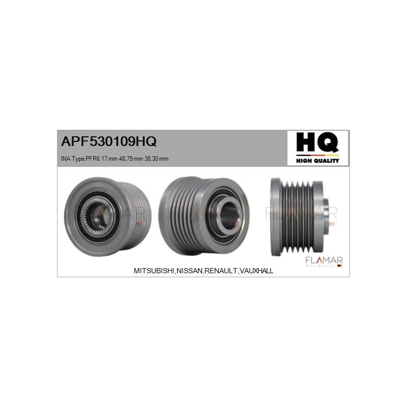 FLAMAR APF530109HQ Polea, alternador - 1