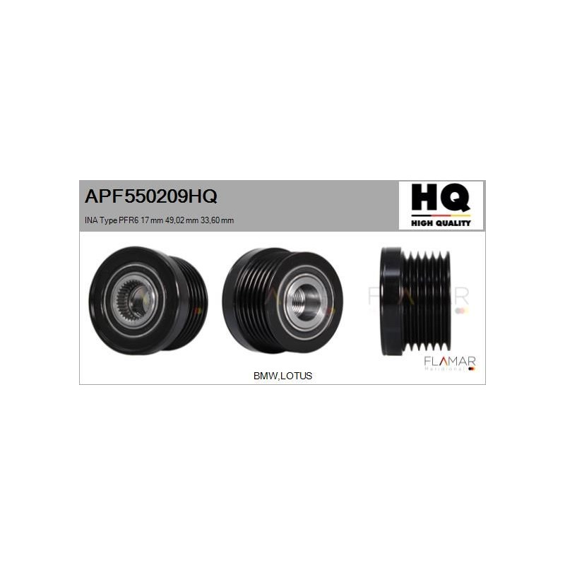 FLAMAR APF550209HQ Polea, alternador - 1