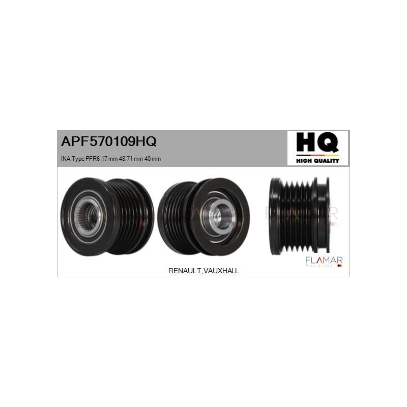 FLAMAR APF570109HQ Polea, alternador - 1