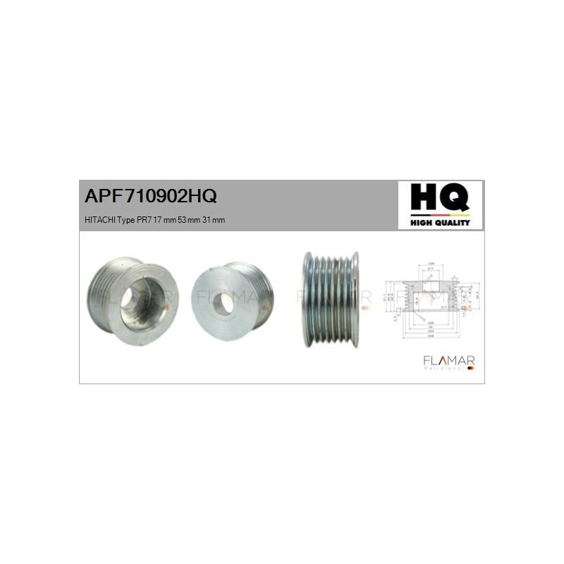 FLAMAR APF710902HQ Polea, alternador - 1