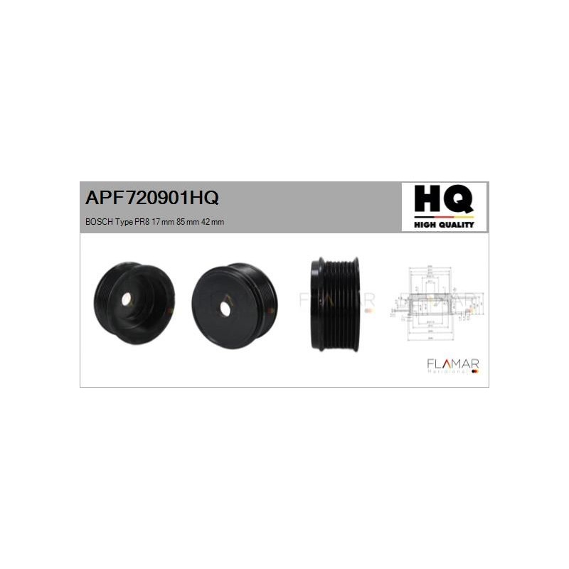 FLAMAR APF720901HQ Polea, alternador - 1
