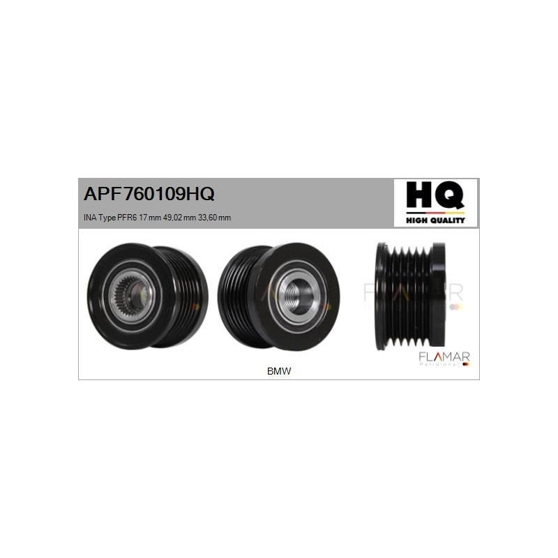 FLAMAR APF760109HQ Polea, alternador - 1