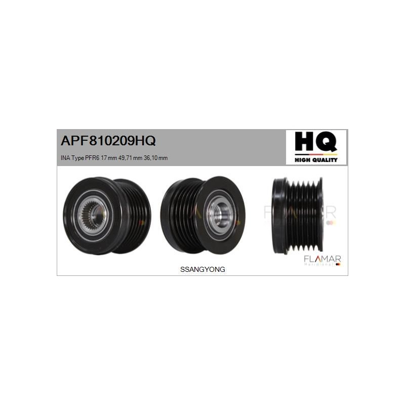 FLAMAR APF810209HQ Polea, alternador - 1