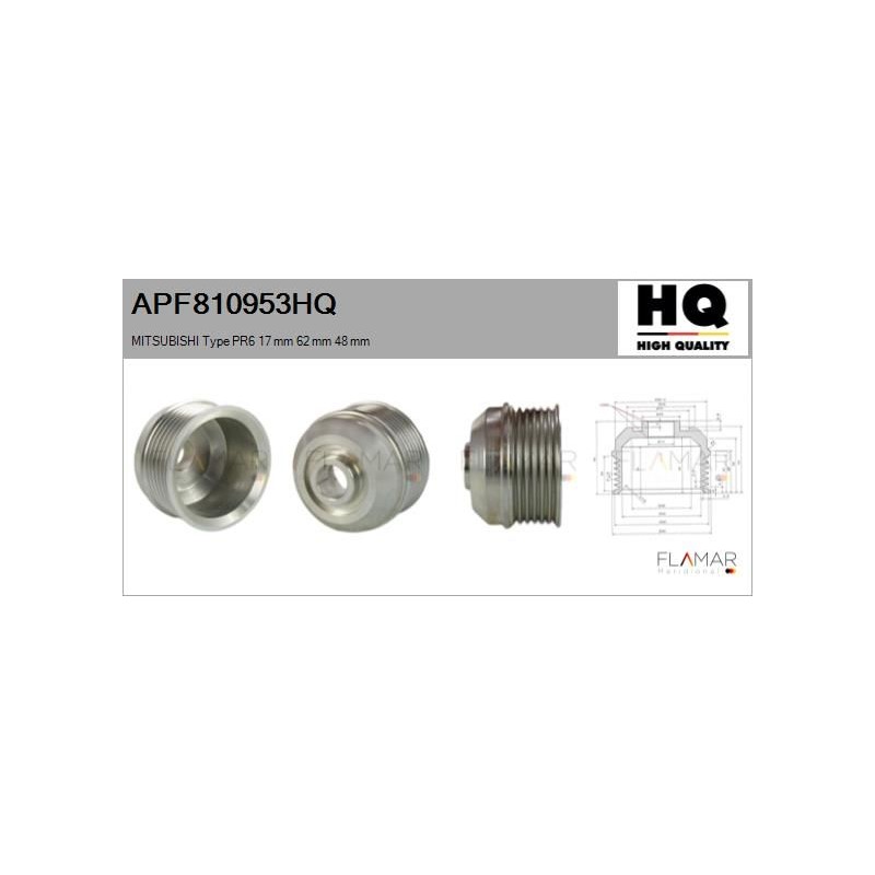FLAMAR APF810953HQ Polea, alternador - 1