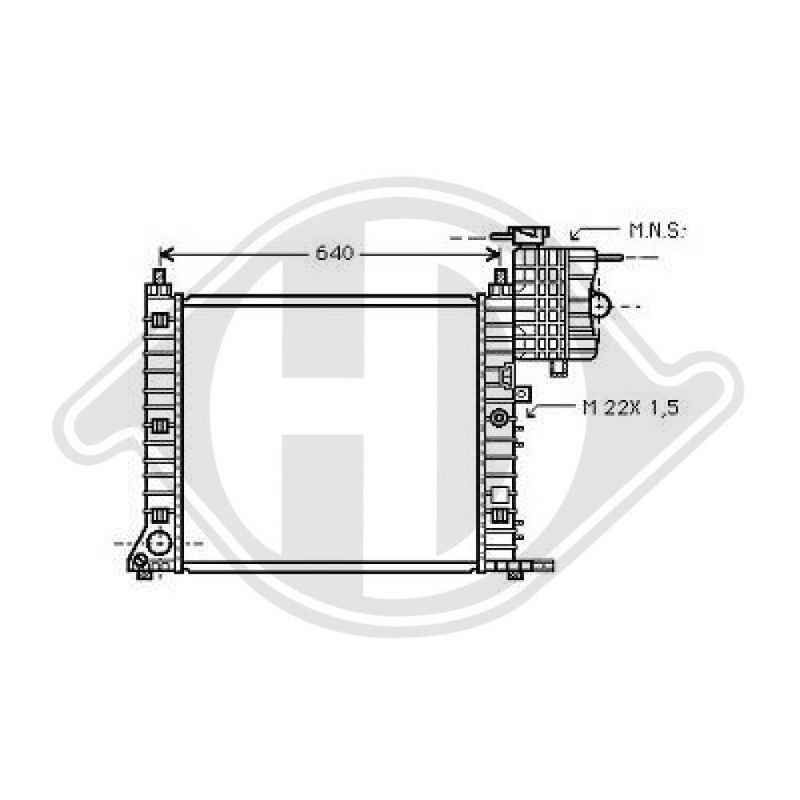 DIEDERICHS DCM2368 Radiador, refrigeración del motor