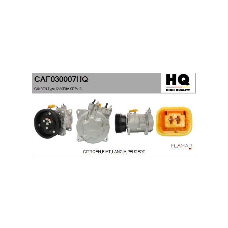 FLAMAR CAF030007HQ Compresor, aire acondicionado - 1