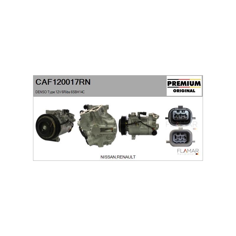 FLAMAR CAF120017RN Compresor, aire acondicionado - 1