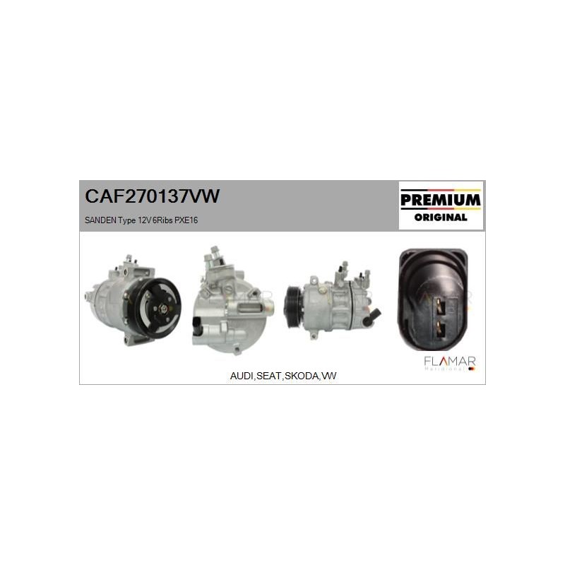 FLAMAR CAF270137VW Compresor, aire acondicionado - 1