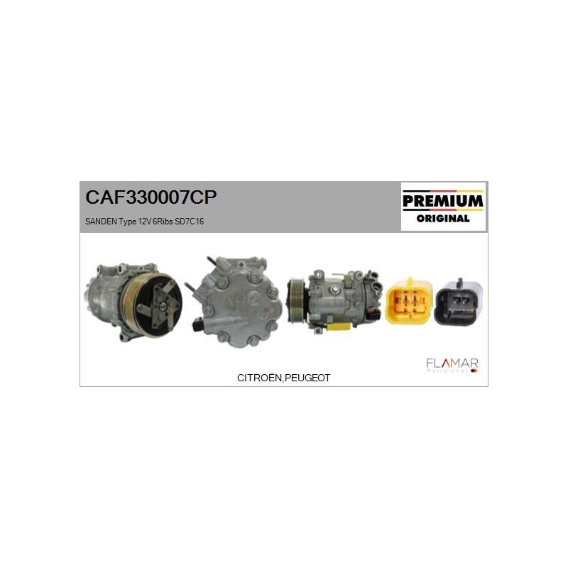 FLAMAR CAF330007CP Compresor, aire acondicionado - 1
