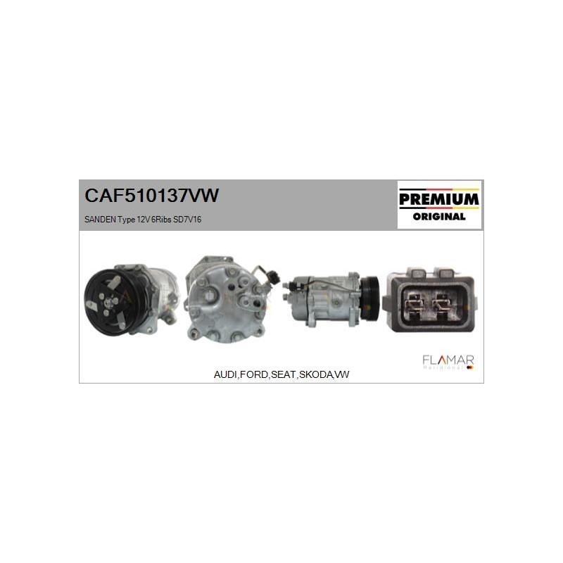 FLAMAR CAF510137VW Compresor, aire acondicionado - 1