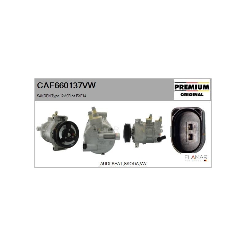 FLAMAR CAF660137VW Compresor, aire acondicionado - 1