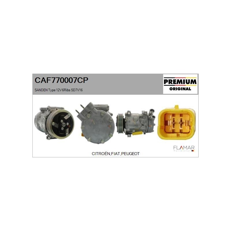 FLAMAR CAF770007CP Compresor, aire acondicionado - 1