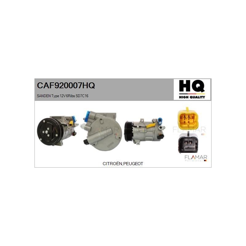 FLAMAR CAF920007HQ Compresor, aire acondicionado - 1
