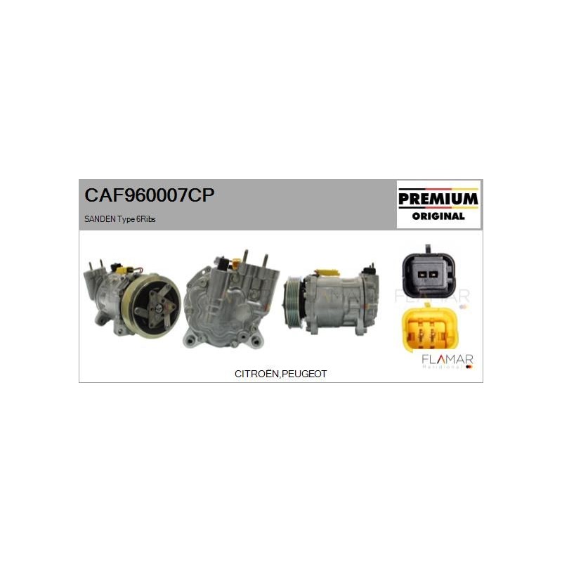 FLAMAR CAF960007CP Compresor, aire acondicionado - 1