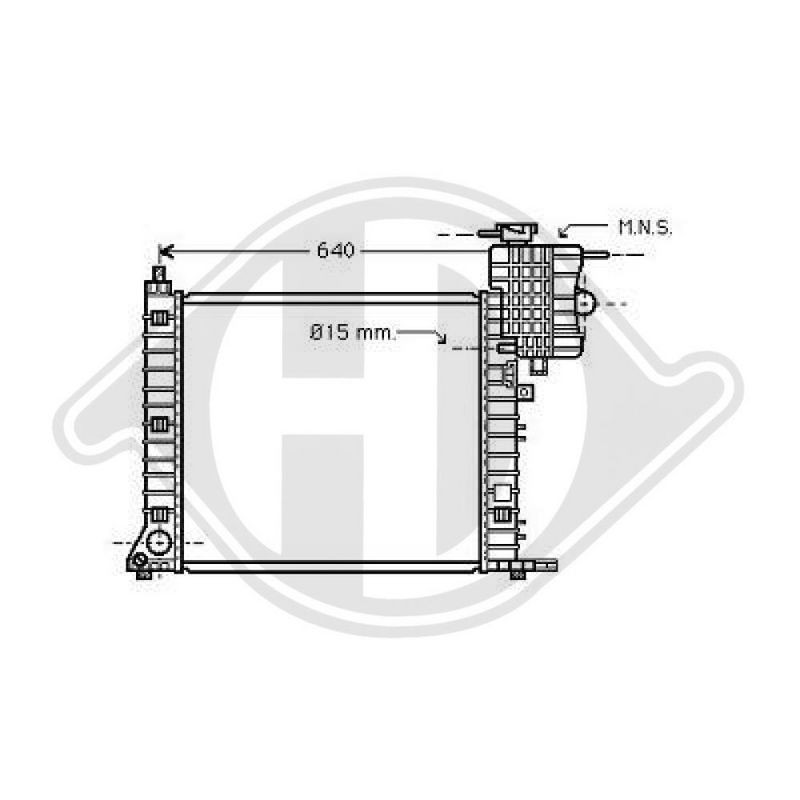 DIEDERICHS DCM2402 Radiador, refrigeración del motor