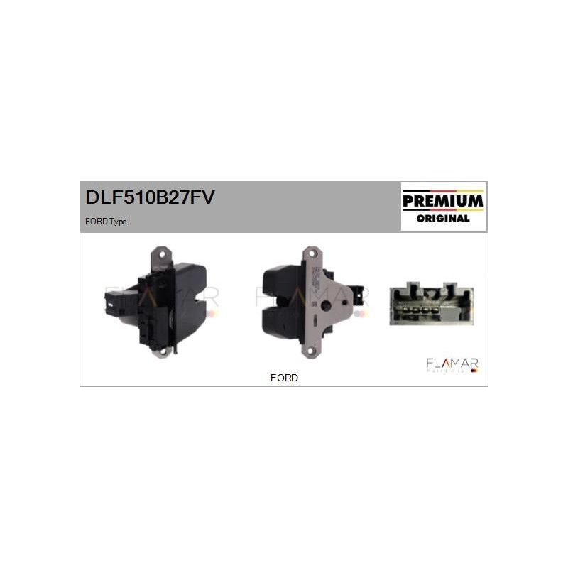 FLAMAR DLF510B27FV Cerradura de la puerta del maletero - 1