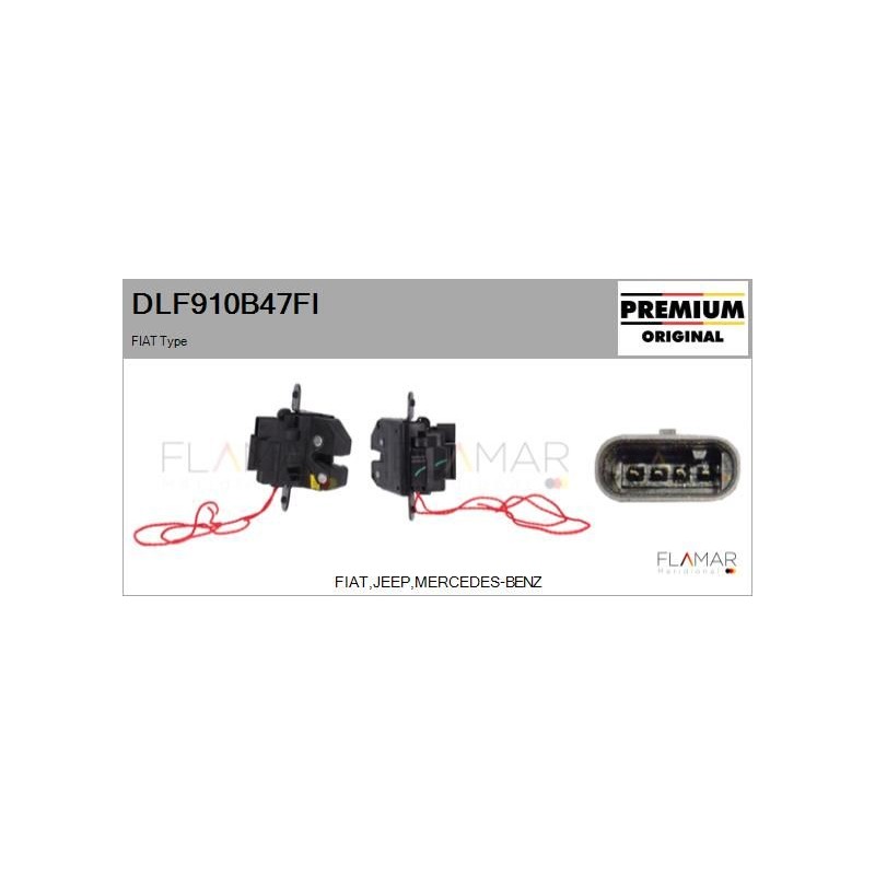 FLAMAR DLF910B47FI Cerradura de la puerta del maletero - 1