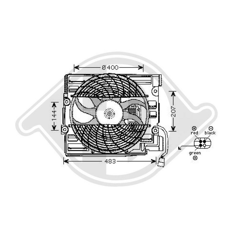 DIEDERICHS DCL1132 Ventilador, refrigeración del motor