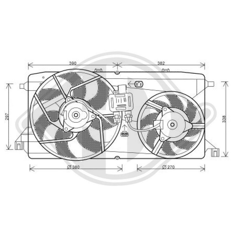 DIEDERICHS DCM3845 Radiador, refrigeración del motor
