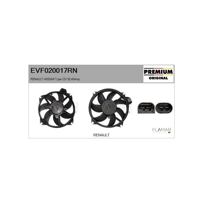 FLAMAR EVF020017RN Motor eléctrico, ventilador del radiador - 1