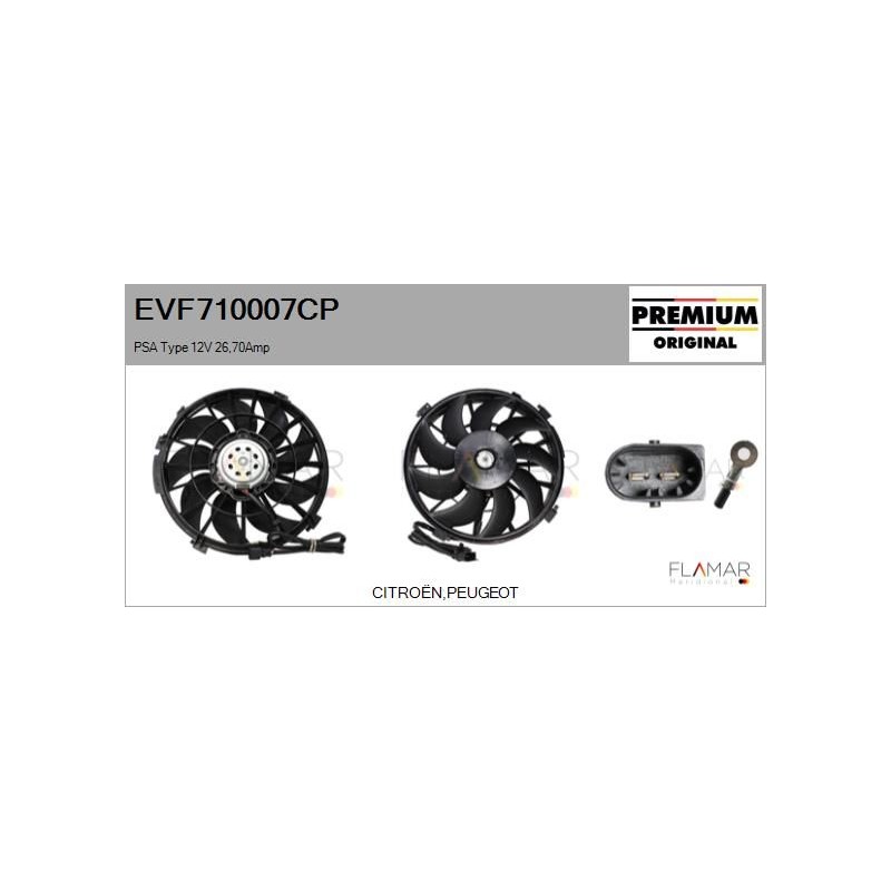 FLAMAR EVF710007CP Motor eléctrico, ventilador del radiador - 1