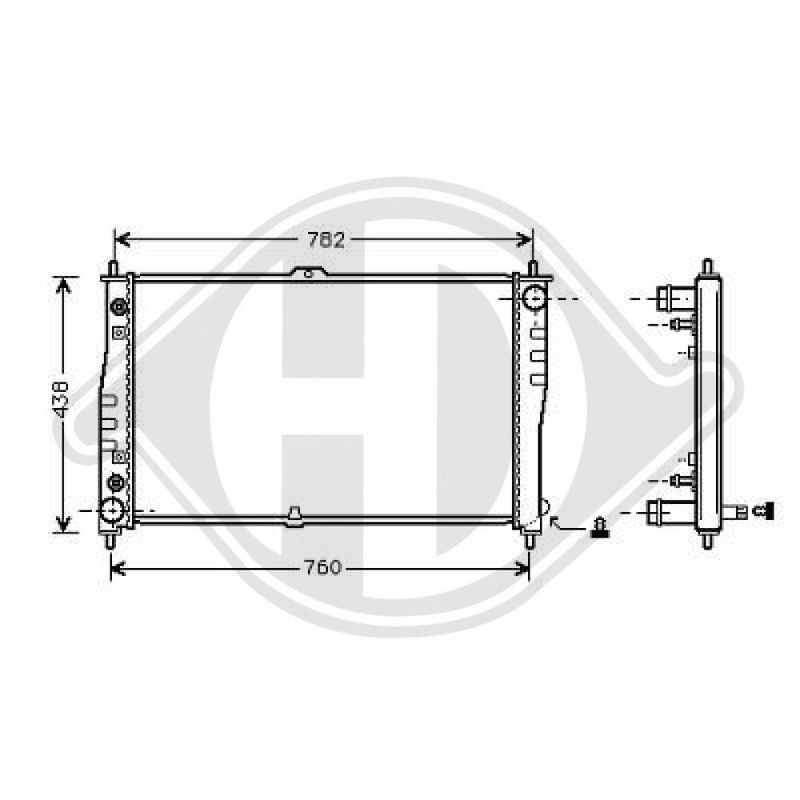 DIEDERICHS 8658006 Radiador, refrigeración del motor
