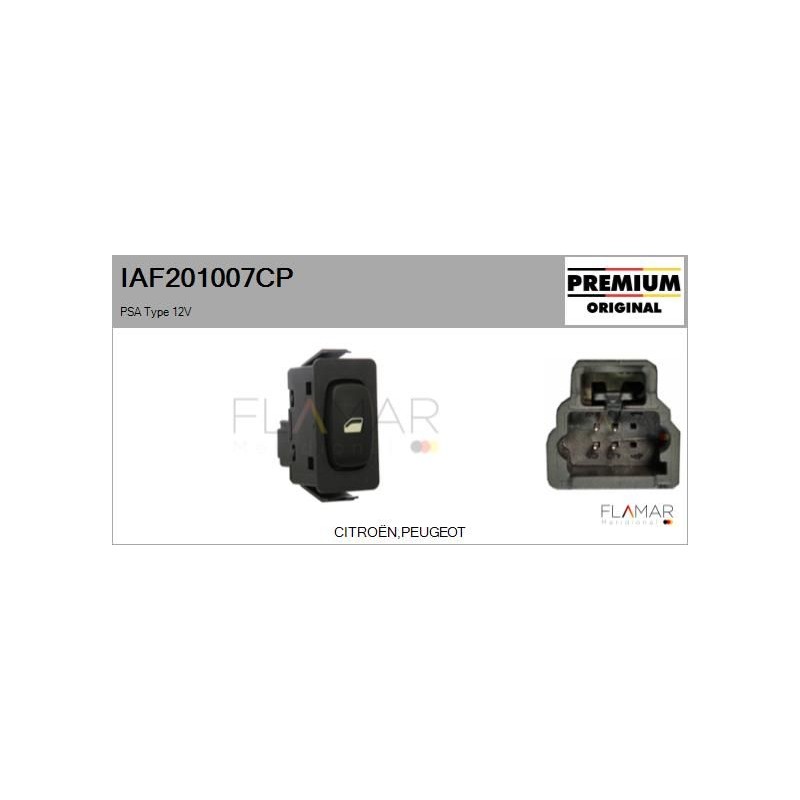 FLAMAR IAF201007CP Interruptor, elevalunas - 1