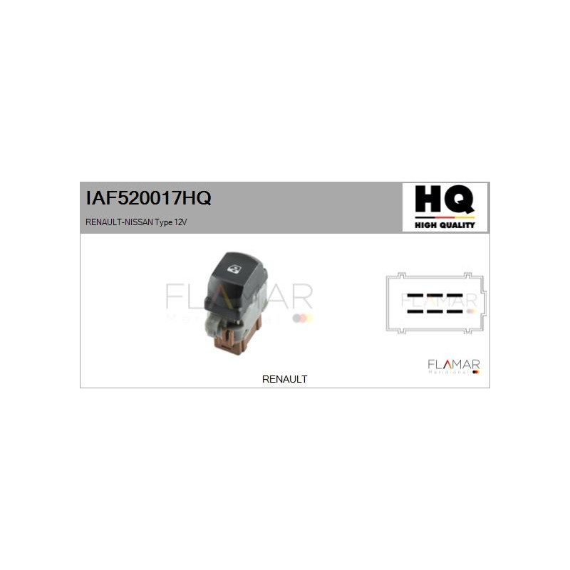 FLAMAR IAF520017HQ Interruptor, elevalunas - 1