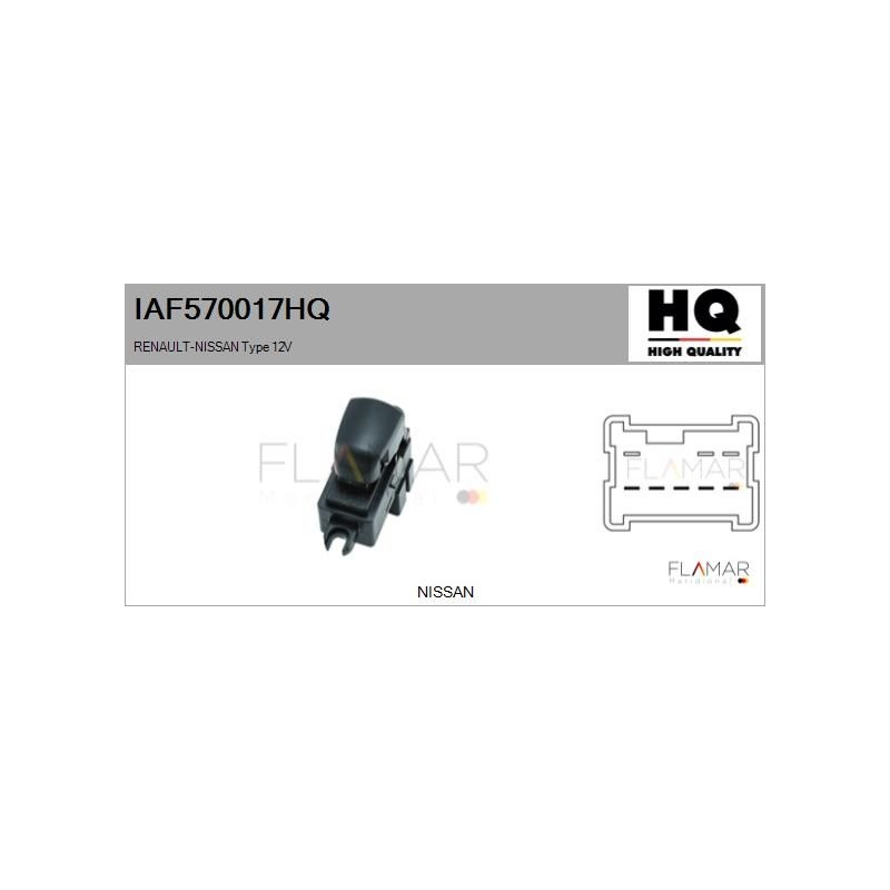 FLAMAR IAF570017HQ Interruptor, elevalunas - 1