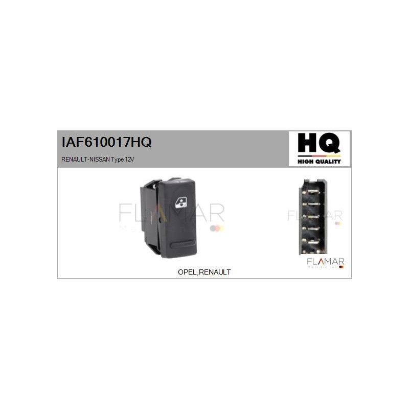 FLAMAR IAF610017HQ Interruptor, elevalunas - 1